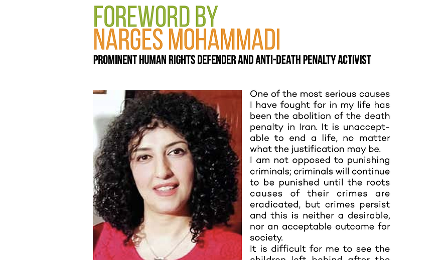 Narges Mohammadi: Violence of Death Penalty is Worse Than War