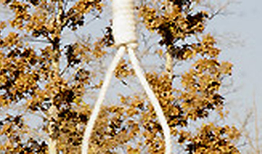 One man was hanged in western Iran today